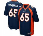 Denver Broncos #65 Gary Zimmerman Game Navy Blue Alternate Football Jersey