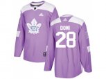 Toronto Maple Leafs #28 Tie Domi Purple Authentic Fights Cancer Stitched NHL Jersey