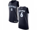 Memphis Grizzlies #6 Mario Chalmers Authentic Navy Blue Road NBA Jersey - Icon Edition