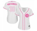Women's Chicago Cubs #38 Mike Montgomery Authentic White Fashion Baseball Jersey