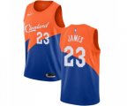 Cleveland Cavaliers #23 LeBron James Authentic Blue Basketball Jersey - City Edition