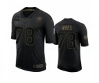 Tampa Bay Buccaneers #78 Tristan Wirfs Black 2020 Salute to Service Limited Jersey