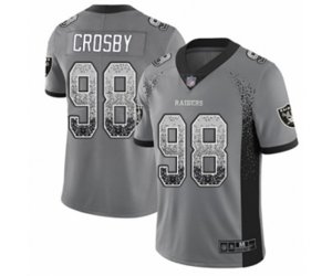 Oakland Raiders #98 Maxx Crosby Limited Gray Rush Drift Fashion Football Jersey