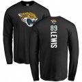 Jacksonville Jaguars #89 Marcedes Lewis Black Backer Long Sleeve T-Shirt