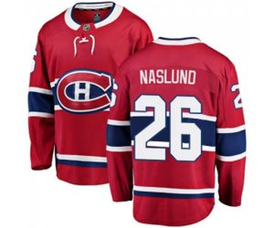 Montreal Canadiens #26 Mats Naslund Authentic Red Home Fanatics Branded Breakaway NHL Jersey