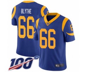Los Angeles Rams #66 Austin Blythe Royal Blue Alternate Vapor Untouchable Limited Player 100th Season Football Jersey