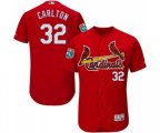St. Louis Cardinals #32 Steve Carlton Red Alternate Flex Base Authentic Collection Baseball Jersey