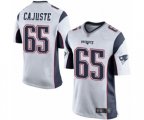 New England Patriots #65 Yodny Cajuste Game White Football Jersey