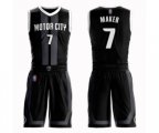 Detroit Pistons #7 Thon Maker Swingman Black Basketball Suit Jersey - City Edition