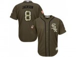 Chicago White Sox #8 Bo Jackson Green Salute to Service Stitched Baseball Jersey