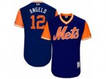 New York Mets #12 Juan Lagares Angelo Authentic Royal Blue 2017 Players Weekend MLB Jersey