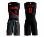 Portland Trail Blazers #0 Damian Lillard Swingman Black Basketball Suit Jersey - City Edition