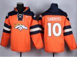 Denver Broncos #10 Emmanuel Sanders orange jersey(pullover hooded sweatshirt)