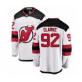 New Jersey Devils #92 Graeme Clarke Fanatics Branded White Away Breakaway Hockey Jersey