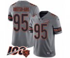 Chicago Bears #95 Roy Robertson-Harris Limited Silver Inverted Legend 100th Season Football Jersey