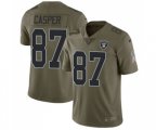 Oakland Raiders #87 Dave Casper Limited Olive 2017 Salute to Service Football Jersey