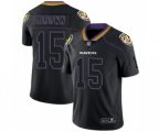 Baltimore Ravens #15 Marquise Brown Limited Lights Out Black Rush Football Jersey