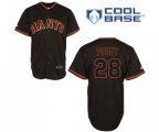 San Francisco Giants #28 Buster Posey Replica Black Cool Base Baseball Jersey