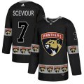 Florida Panthers #7 Colton Sceviour Authentic Black Team Logo Fashion NHL Jersey