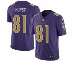 Baltimore Ravens #81 Hayden Hurst Limited Purple Rush Vapor Untouchable Football Jersey