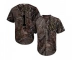 Washington Nationals #1 Wilmer Difo Authentic Camo Realtree Collection Flex Base Baseball Jersey