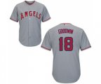 Los Angeles Angels of Anaheim #18 Brian Goodwin Replica Grey Road Cool Base Baseball Jersey
