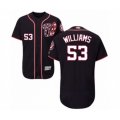 Washington Nationals #53 Austen Williams Navy Blue Alternate Flex Base Authentic Collection Baseball Player Jersey