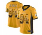 Pittsburgh Steelers #94 Tyson Alualu Limited Gold Rush Drift Fashion NFL Jersey