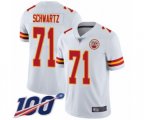 Kansas City Chiefs #71 Mitchell Schwartz White Vapor Untouchable Limited Player 100th Season Football Jersey