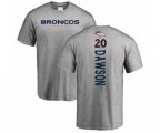 Denver Broncos #20 Duke Dawson Ash Backer T-Shirt