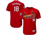 St. Louis Cardinals #18 Mike Shannon Red Flexbase Authentic Collection MLB Jersey