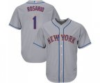 New York Mets #1 Amed Rosario Replica Grey Road Cool Base Baseball Jersey