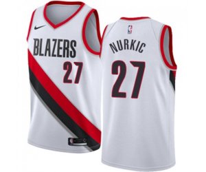 Portland Trail Blazers #27 Jusuf Nurkic Swingman White Home NBA Jersey - Association Edition