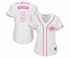 Women's Cincinnati Reds #8 Joe Morgan Replica White Fashion Cool Base Baseball Jersey