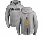 Pittsburgh Steelers #81 Zach Gentry Ash Backer Pullover Hoodie