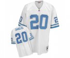 Detroit Lions #20 Barry Sanders White Authentic Throwback Football Jersey