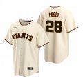 Nike San Francisco Giants #28 Buster Posey Cream Home Stitched Baseball Jersey