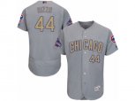 Chicago Cubs #44 Anthony Rizzo Authentic Gray 2017 Gold Champion Flex Base MLB Jersey