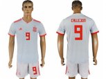 Spain #9 Callejon Away Soccer Country Jersey