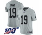Oakland Raiders #19 Ryan Grant Limited Silver Inverted Legend 100th Season Football Jersey