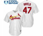 St. Louis Cardinals #47 Rangel Ravelo Replica White Home Cool Base Baseball Player Jersey