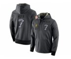 Cleveland Browns #7 DeShone Kizer Stitched Black Anthracite Salute to Service Player Performance Hoodie