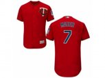 Minnesota Twins #7 Joe Mauer Scarlet Flexbase Authentic Collection MLB Jersey