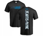 Carolina Panthers #34 Cameron Artis-Payne Black Backer T-Shirt