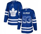 Toronto Maple Leafs #93 Doug Gilmour Authentic Blue Drift Fashion NHL Jersey