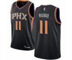Phoenix Suns #11 Ricky Rubio Swingman Black Basketball Jersey Statement Edition
