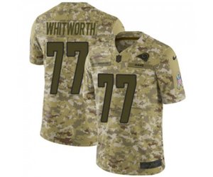 Los Angeles Rams #77 Andrew Whitworth Limited Camo 2018 Salute to Service Football Jersey