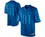 Detroit Lions #81 Calvin Johnson Light Blue Drenched Limited Football Jersey