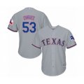 Texas Rangers #53 Jesse Chavez Authentic Grey Road Cool Base Baseball Player Jersey