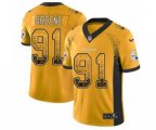 Pittsburgh Steelers #91 Kevin Greene Limited Gold Rush Drift Fashion NFL Jersey